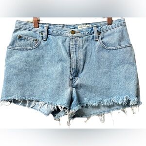 Eddie Bauer cut off blue Jean shorts women’s size‎ 14 (4042)
